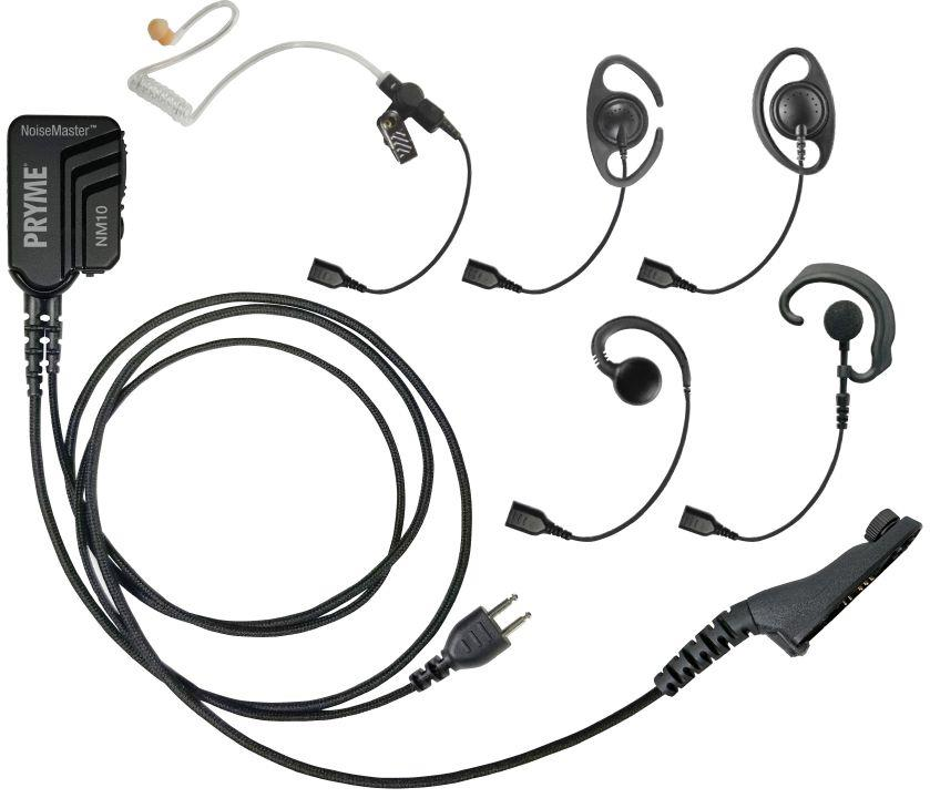 Pryme's SPM-NM10 Lapel/Surveillance Kit features a tangle-resistant fiber cable.