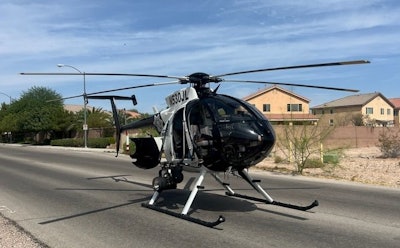 Las Vegas Metro helicopter Air2 made a precautionary landing in a residential area Thursday.