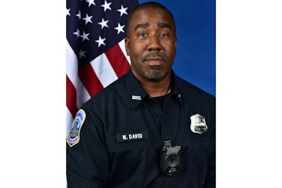 Investigator Wayne David of the Metropolitan Police Department of the District of Columbia was killed Wednesday night when a gun he was retrieving from a storm drain discharged.