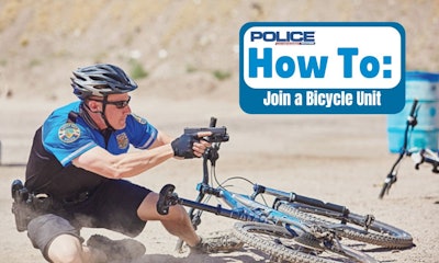 Firearms training for bicycle officers is not just about weapons manipulation and accurate shooting. The training must also incorporate what to do with the bike and how to get to cover.