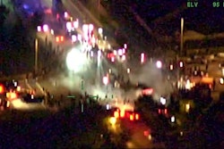 Helicopter view of sideshow in Riverside, Florida, the night of August 31, 2024.