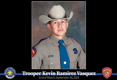 Texas Trooper Kevin Ramirez Vasquez was struck by a vehicle at a crash scene on Sept. 17. He died Saturday in a Lubbock hospital.