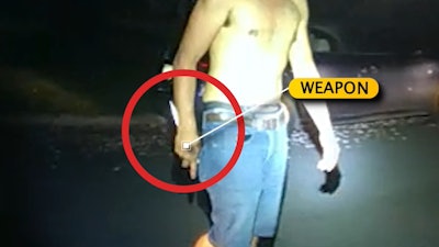 Montgomery County Department of Police highlights the weapon being carried by a man who was killed in an officer-involved shooting on Sept. 21. The department, this week, released a video detailing the incident.