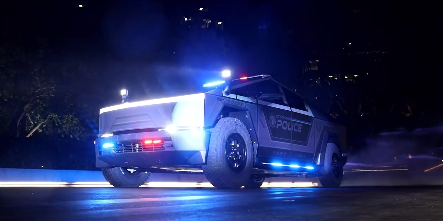 The Irvine (California) Police Department is the first law enforcement agency to acquire a Tesla Cybertruck. The vehicle will be used primarily by DARE officers.