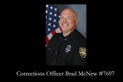 Jacksonville Corrections Officer Bradley McNew was shot and killed Saturday while trying to stop a domestic violence incident at a gas station.