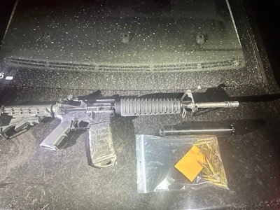 San Joaquin County Sheriff's deputies took this rifle from a man who opened fire on them after apparently mistaking them for criminals.