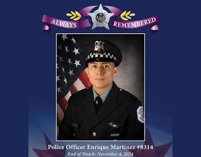 Chicago Police Officer Enrique Martinez was shot and killed Monday during a traffic stop on the city's South Side.