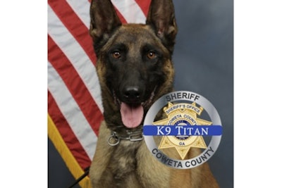 Coweta County (Georgia) Sheriff's K-9 Titan was shot and killed Wednesday night.