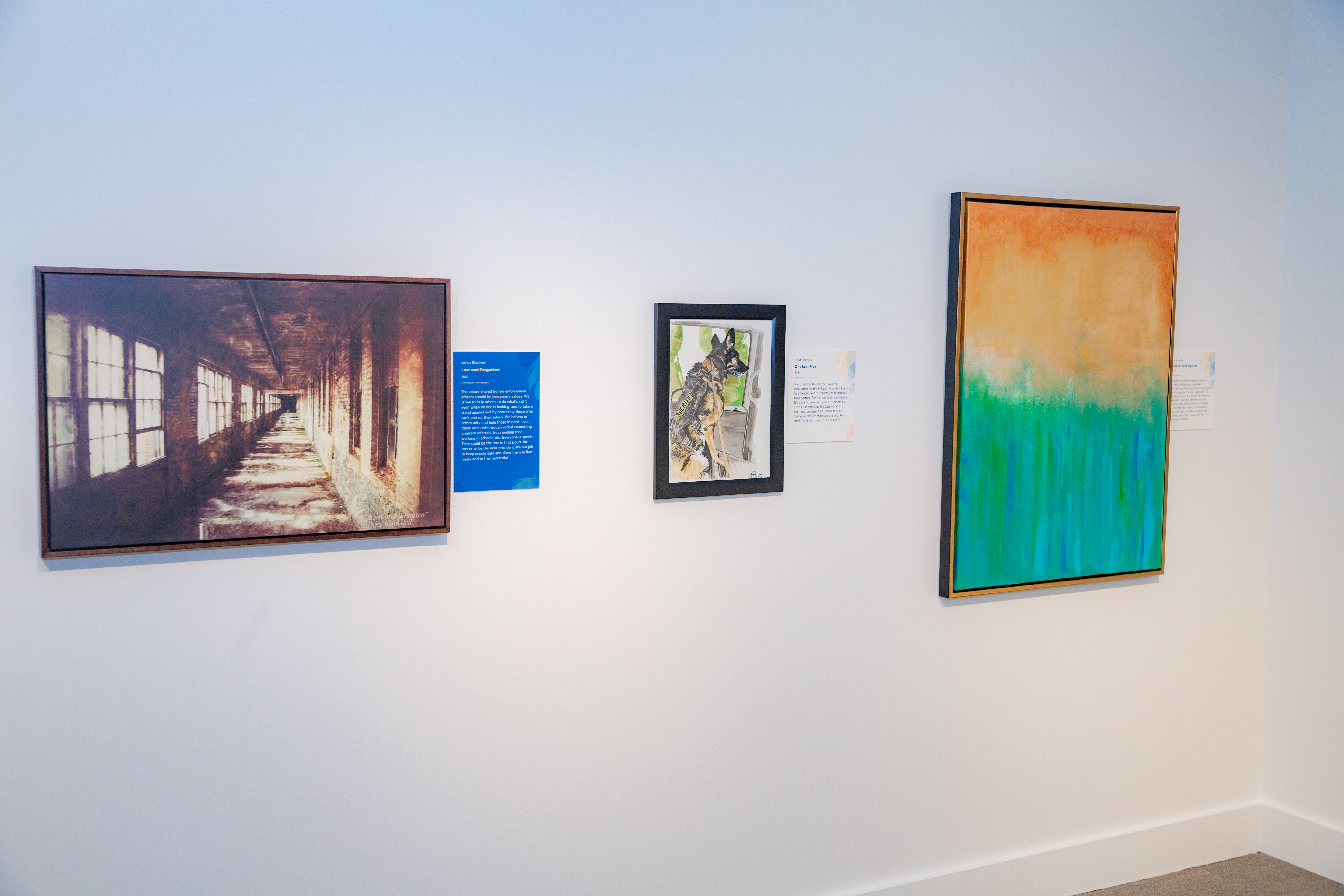 Commander Chad Bingham’s “One Last Ride” piece is a K9-focused art piece in the 'Officers as Artists: The Creative Expression of Those Who Serve' exhibit at the National Law Enforcement Museum.