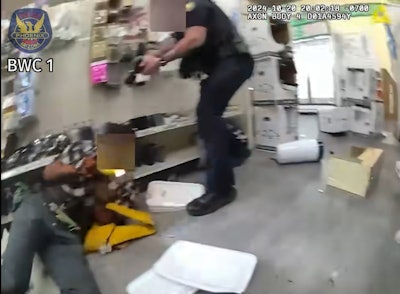 A Phoenix officer fatally shot a suspect after a fight in a Dollar Tree store last month. The video shows a man resisting arrest against two officers, even after being tased.