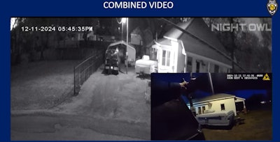 Muskogee, Oklahoma, officers return fire at a domestic violence suspect during a Dec. 11 incident. The suspect was wounded in the face. One officer suffered an injury to his leg and was treated and released at a local hospital.