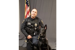 Streetsboro, Ohio, Police K-9 Kaya with his handler Officer Jason Hall. Kaya died on duty Tuesday.