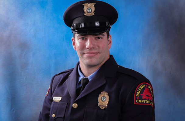 First Class Officer Max Gillick of the Raleigh Police Department remains in critical condition after being shot Tuesday.