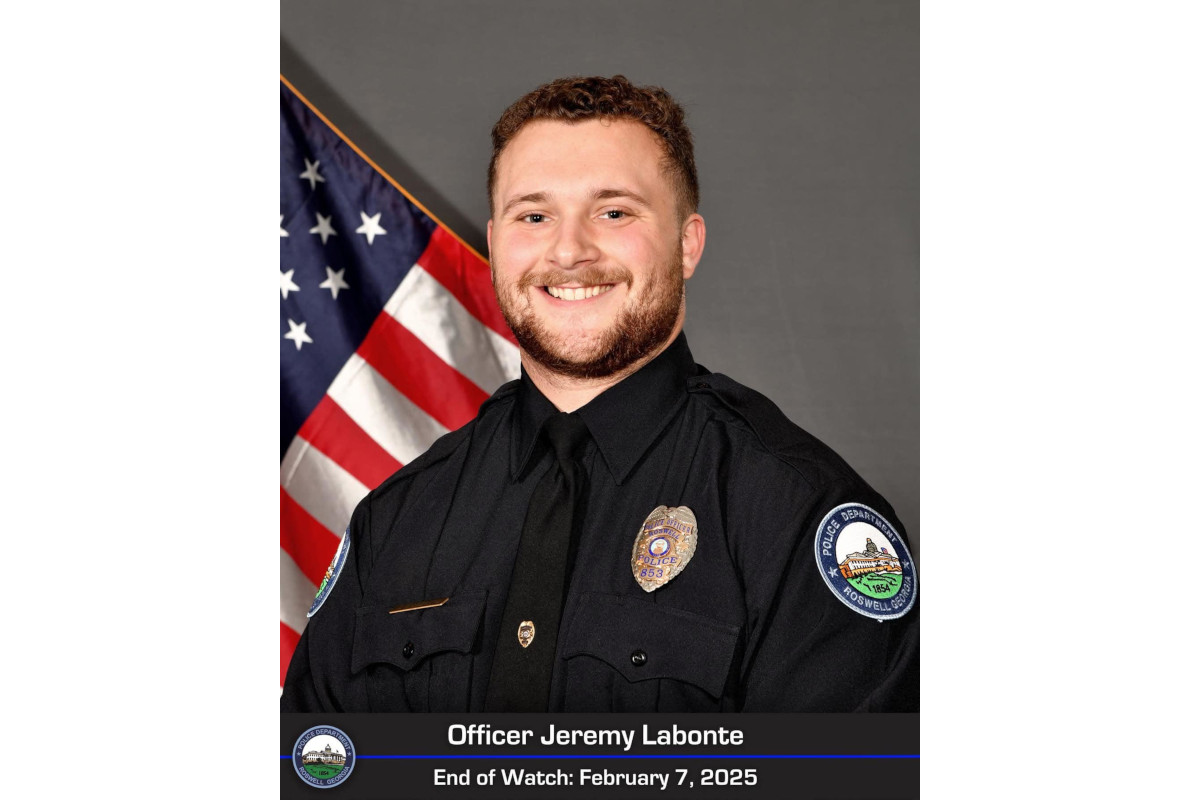 Officer Jeremy Labonte of the Roswell (Georgia) Police Department was shot and killed responding to a suspicious person call.