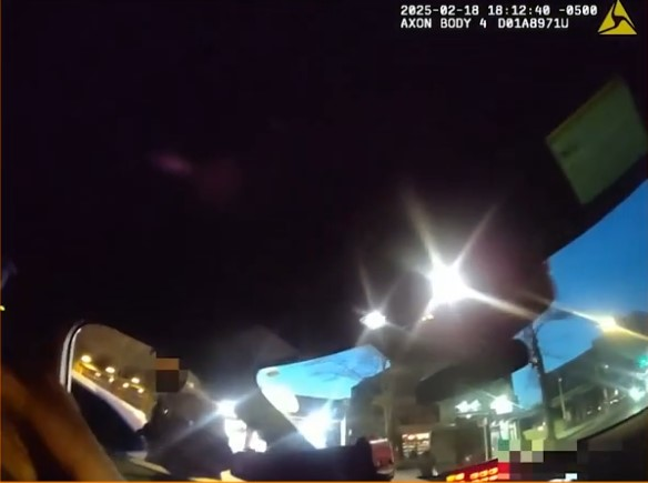 Video from the DC Metropolitan Police Department shows a man trying to stab a DC Metro officer after crashing into the officer's patrol vehicle.