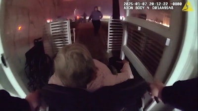 Pasadena Police officers helped evacuate an Altadena nursing home during the Eaton Fire.