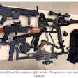 Replica firearms taken from the home of a 17-year-old suspect in Sanford, Florida. The teen has been charged with making threats against a local school.
