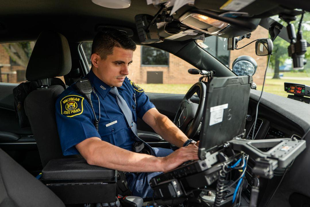 The Michigan State Police teaches its officers to maintain focus and control while driving to emergencies.