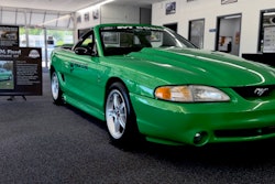 This 1994 Ford Mustang was donated by a community member and purchased by John Jones Police Pursuit Vehicles at a charity auction. The money was split between a deputy recovering from critical wounds and a children's hospital.
