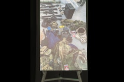 Photo showing some of the gear and weapons found in Damien Allen's residence.