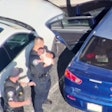 Corona, California, police officers rescued a baby who was locked into a 110-degree car.