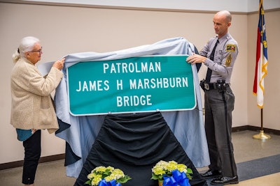 Laurie Taylor, left, was in high school in 1964 when her older brother, State Highway Patrolman James H. Marshburn, was shot and killed near Lumberton by an escaped prisoner.